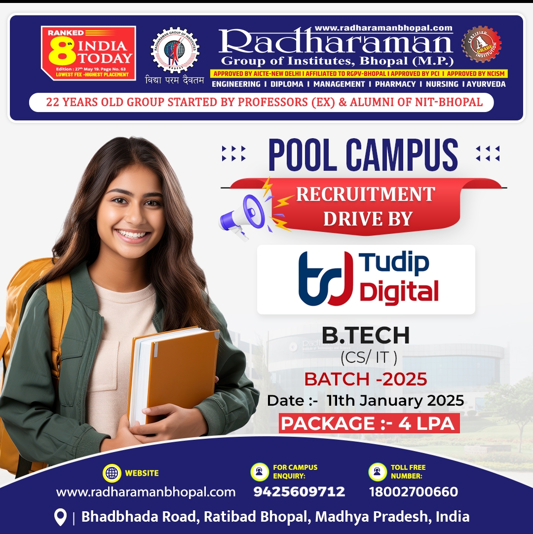 Pool Campus Recruitment Drive - Tudip Technologies - 2025 Batch